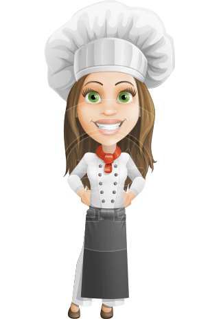 Cook Woman Cartoon Vector Character AKA Monique Voilà